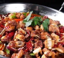 Chicken Offal and Pork Rib Stir-fry