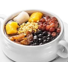 Fresh Taro Red Bean Grass Jelly Dessert