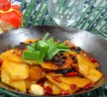 Cured Pork Fat Potato Slices