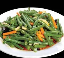 Cold-mixed green beans