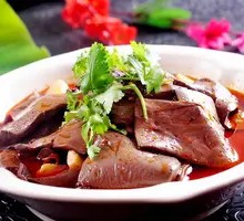 Pickled Chili Duck Blood with Mushrooms
