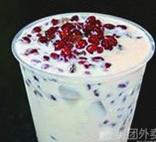 Taro and Red Bean Milk Tea