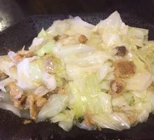 Fried Pork Crumbs with Bok Choy