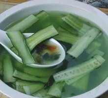 Cucumber and Century Egg Soup