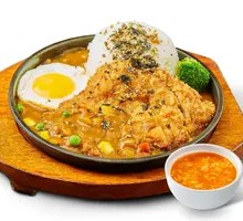 Grilled Curry Pork Cutlet Rice
