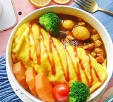 Wild Coconut Curry Chicken Omelette Rice