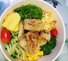 Grilled Cod with Bok Choy Rice Bowl