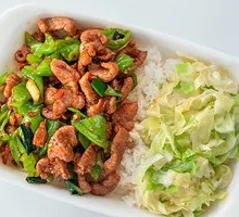 Green Pepper Shredded Pork Rice