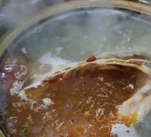 Sour Radish Old Duck Soup in Large Pot