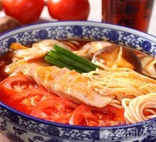 Tomato and Pork Noodle Soup