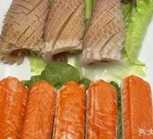 Stuffed Squid with V-shaped Crab Sticks