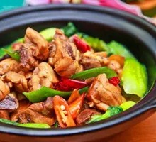 Chicken with Golden Needle Mushrooms Rice