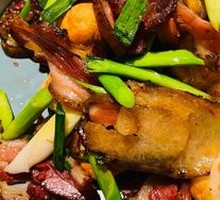 Glutinous Rice Balls Stir-Fried with Preserved Pork