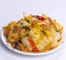 Cabbage and Preserved Meat Rice