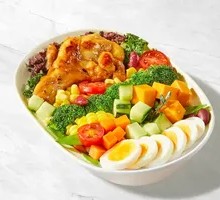 Orleans Chicken Leg with Seasonal Vegetables and Brown Rice