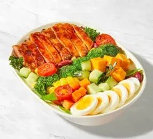 Japanese Teriyaki Chicken Leg with Seasonal Vegetables and Brown Rice