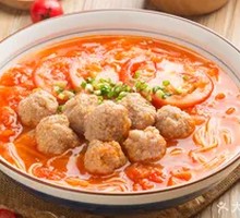 Tomato Meatball Rice Noodles