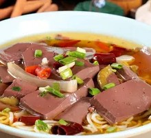 Pickled Chili Duck Blood Noodles