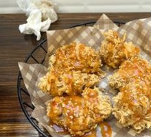 Candied Rice Cake with Boneless Fried Chicken