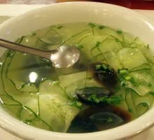 Cucumber and Century Egg Soup