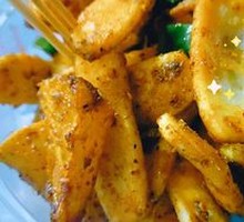 Crunchy Potato and Fried Rice Cake