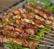 Golden Pork Skewers