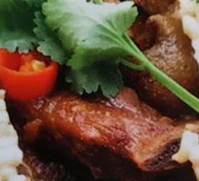 Fried Pork Ribs with Rice Crackers