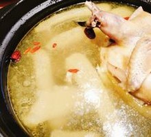 Stewed Chicken with Pig's Intestine