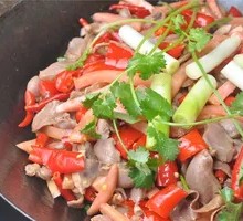 Chicken Offal and Pork Rib Stir-fry