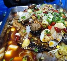 Grilled Grass Carp with Clams