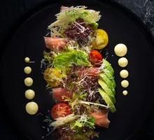 Japanese Netted Honeydew Melon with Ham Salad