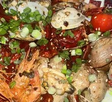 Clams and Tiger Prawn Stir-fry