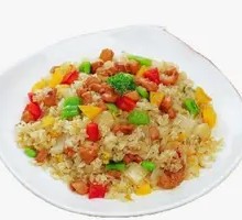 Fried Rice with Chicken Cubes