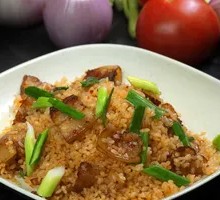 Egg and Spicy Pork Fried Rice