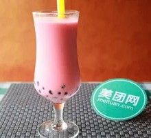 Strawberry Red Bean Milk Tea