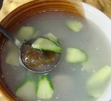Cucumber and Century Egg Soup