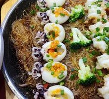 Steamed Squid Rings with Shrimp