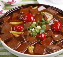 Sichuan-style Duck Blood with Pickled Chili