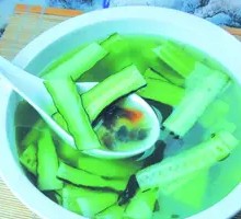 Cucumber and Century Egg Soup