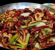 Spicy Squid Tentacles in Dry Pot