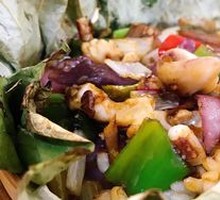 Lotus Leaf Squid Rice
