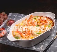 Tomato Sauce Seafood Bake Rice