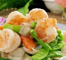 Sautéed Shrimp with Snow Peas