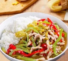 Pickled Chili Pork Rice Bowl