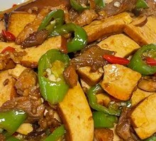 Fried Tofu Skin with Pork Strips