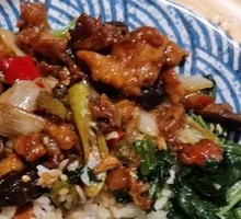 Pan-fried Chicken Rice Bowl