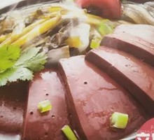 Sour Cabbage Duck Blood Noodles