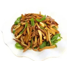 Fried Tofu Skin with Pork Strips