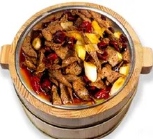 Pickled Pepper Pork Liver Wooden Bucket Rice