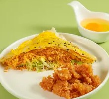 Crispy Chicken Nuggets Pancake